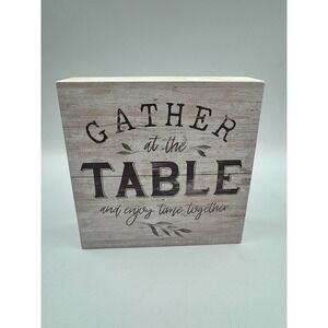 Gather At The Table Sign Home Decor Gather at the Table and Enjoy Plaque NEW